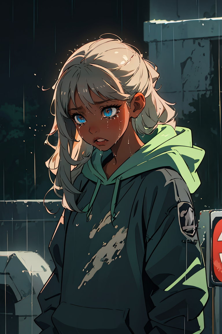 00108-465568812-(best quality, masterpiece), 1girl, (dark skin), hoodie, rainy, crying, looking down, wet,.png